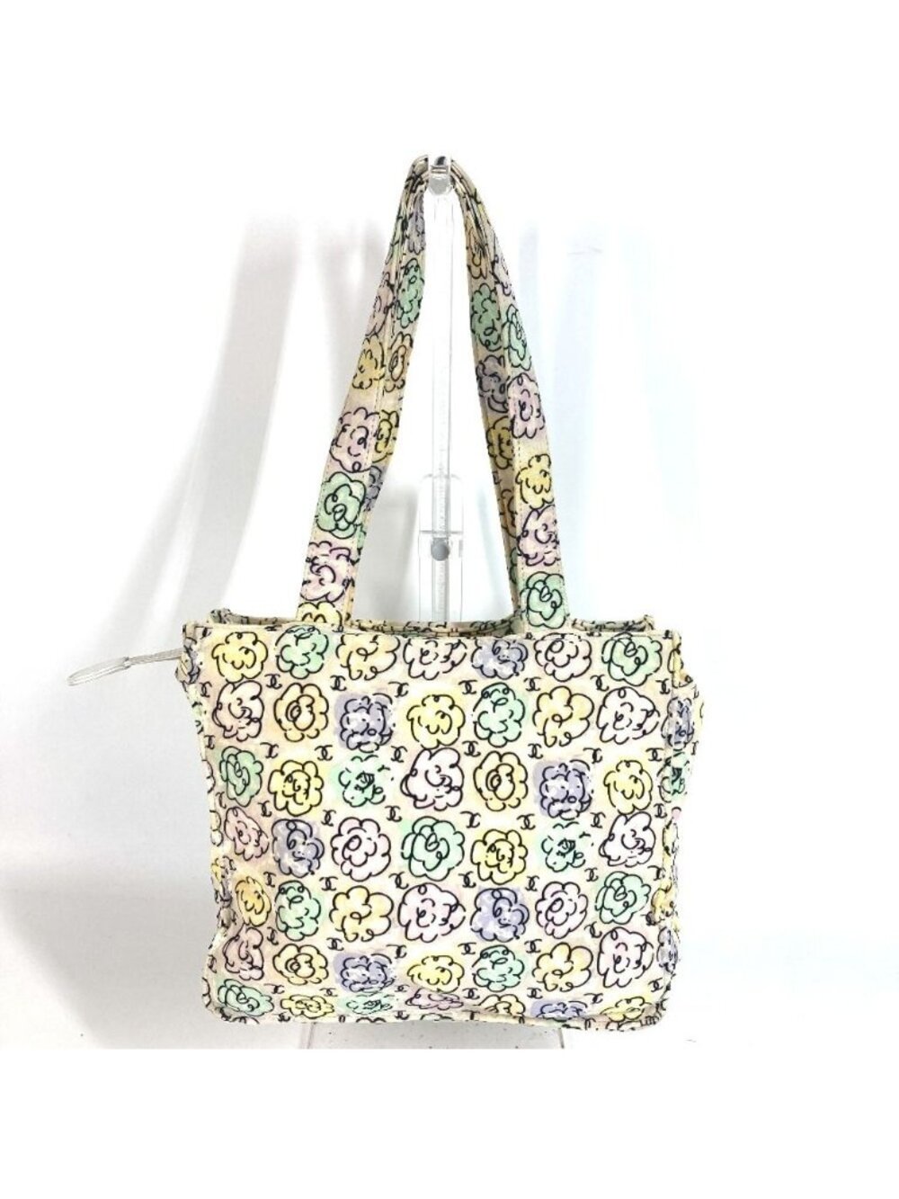 Chanel Shoulder Bag Flower Pattern Logo CC Floral Canvas Multicolor